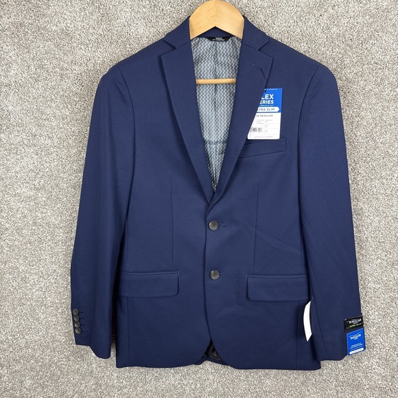 Haggar H26 Men's 36 R Flex Series Ultra Slim Performance Suit Coat Navy Blue - Picture 1 of 9